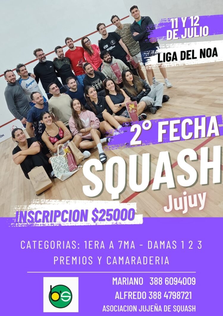 Segunda fecha de Squash Jujuy 2025