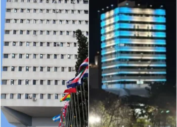 El Poder Judicial está siempre en lo importante: El Palacio de Tribunales se ilumina con nueva puesta ornamental