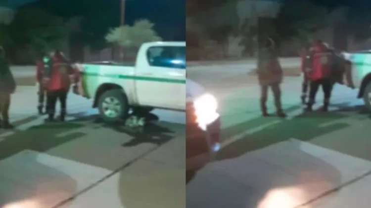 Chocaron ebrios contra una camioneta y el conductor se dio a la fuga