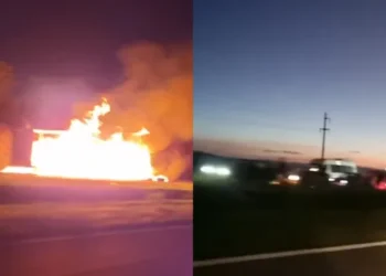 Corte total en la Ruta Nacional 66 por el incendio de un camión en Perico