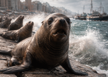 Temblaron los lobos marinos con el sismo en Mar del Plata