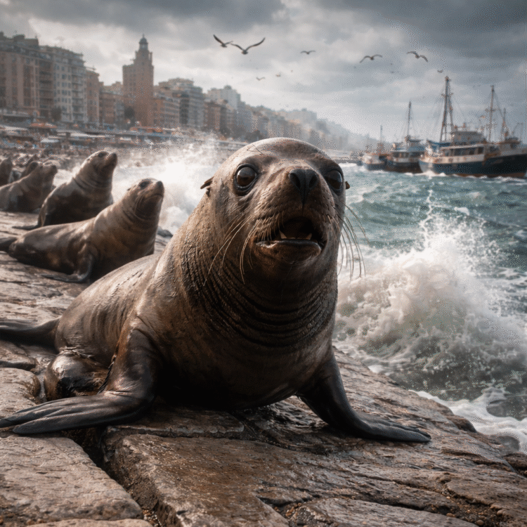Temblaron los lobos marinos con el sismo en Mar del Plata