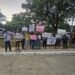 Hubo protesta docente contra el gobierno en la inauguración de la carrera de Medicina