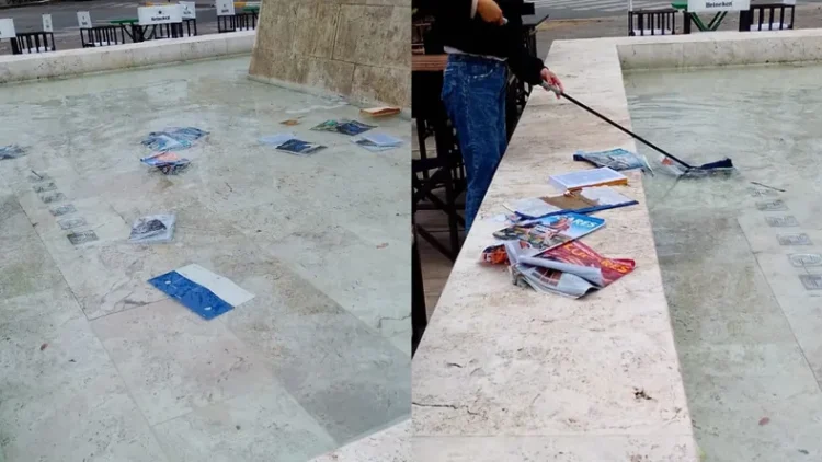 Indignación en Ciudad de Nieva: vandalizaron la biblioteca comunitaria y tiraron los libros a la fuente