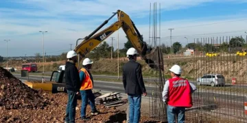 Avanza la construcción del nuevo puente sobre la Ruta Nacional Nº 66