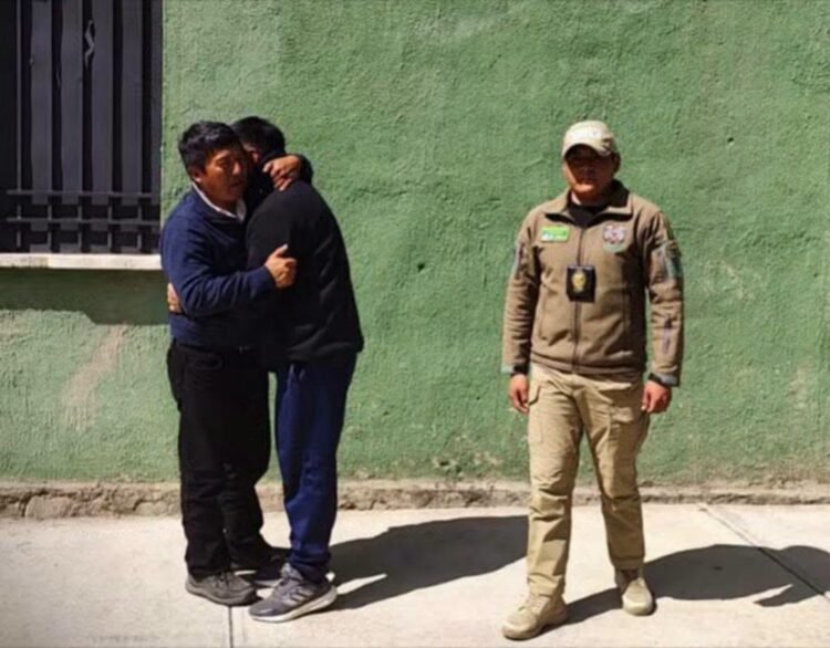 Maximiliano Martínez volvió a La Quiaca junto a su familia