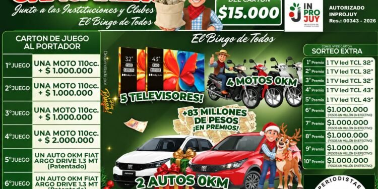 Colabora no seas rata: El Círculo de Periodistas Deportivos de Jujuy vende el Mini Bingo del Chacarero para sostener su sede