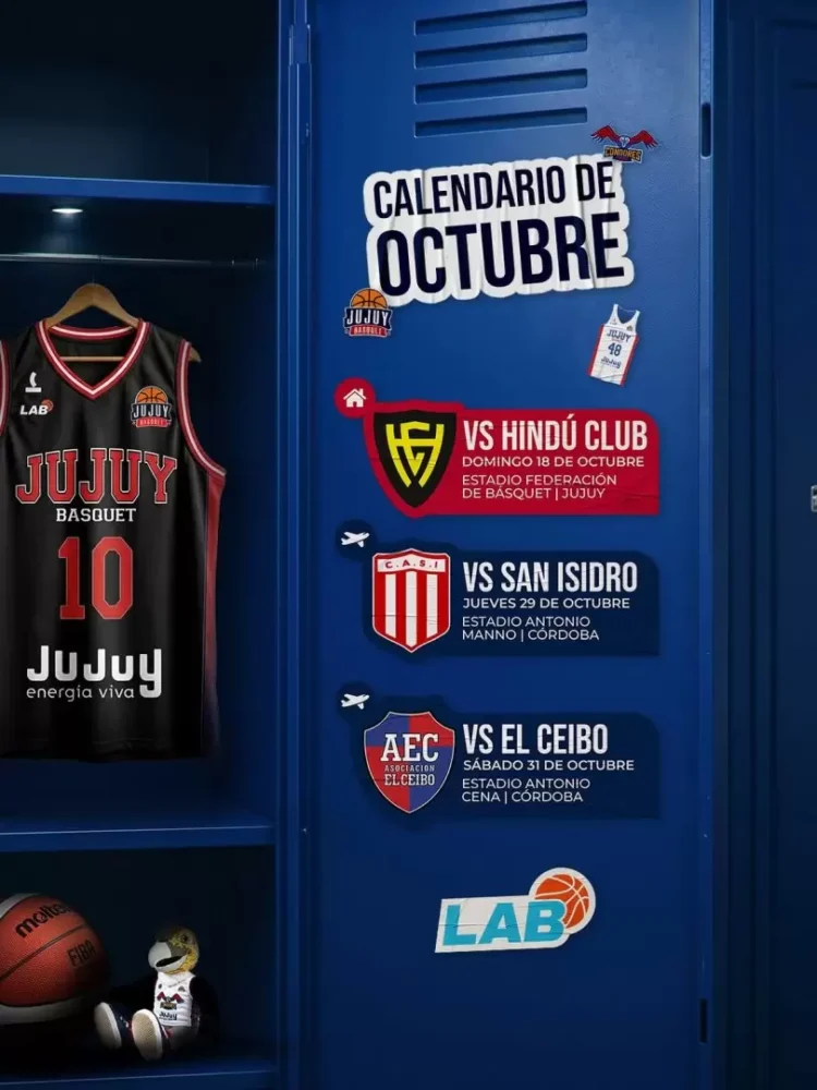 Te contamos cuales son los partidos de Jujuy Básquet en octubre